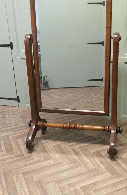 CLASSIC VICTORIAN CHEVAL MIRROR OR DRESSING MIRROR - ADDITIONAL PHOTO 3