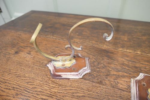 3 FRENCH ARTISAN MADE BRASS COAT HOOKS - ADDITIONAL PHOTO 2