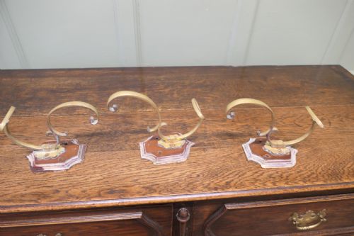 3 FRENCH ARTISAN MADE BRASS COAT HOOKS - ADDITIONAL PHOTO 3