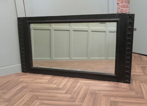 A 19TH CENTURY GOTHIC CARVED OAK MIRROR - ADDITIONAL PHOTO 3