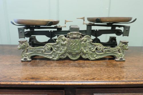 ATTRACTIVE 19TH CENTURY FRENCH GROCERS BALANCE SCALES - ADDITIONAL PHOTO 1