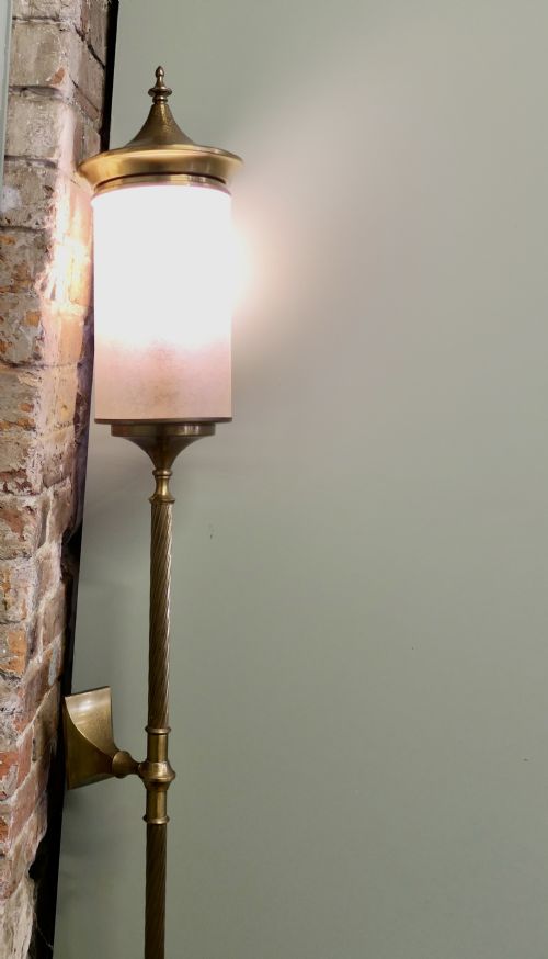 VERY TALL ARTS AND CRAFTS CARRIAGE STYLE WALL LIGHT - ADDITIONAL PHOTO 1