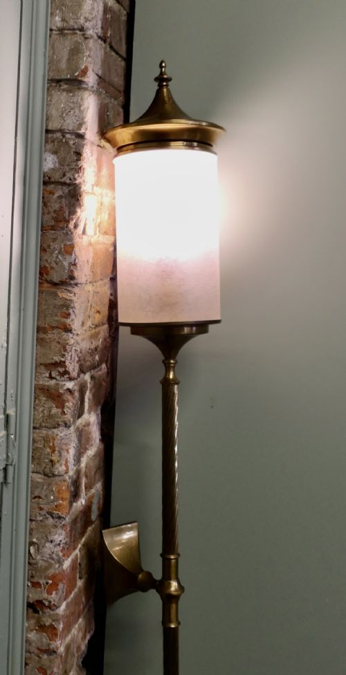 VERY TALL ARTS AND CRAFTS CARRIAGE STYLE WALL LIGHT - ADDITIONAL PHOTO 3
