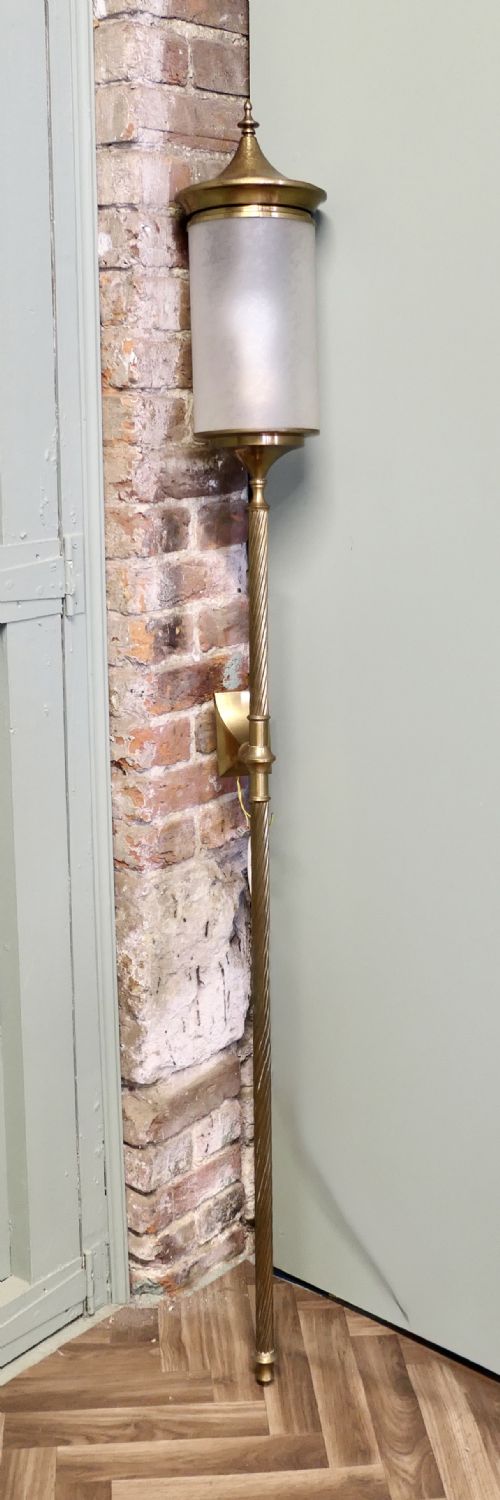 VERY TALL ARTS AND CRAFTS CARRIAGE STYLE WALL LIGHT - ADDITIONAL PHOTO 5