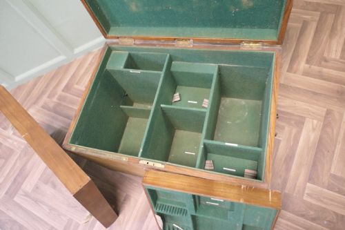 19TH C GOLDEN OAK TRAVELING SILVER CHEST BY ELKINGTON - ADDITIONAL PHOTO 4