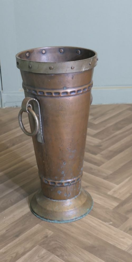 ARTS AND CRAFTS COPPER STICK STAND UMBRELLA STAND - ADDITIONAL PHOTO 1
