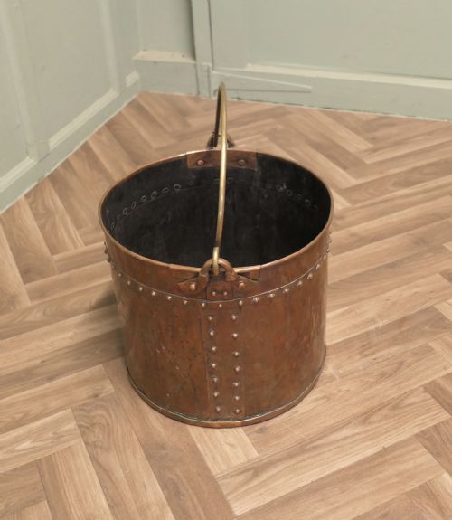 19th Century Copper Coal Bucket