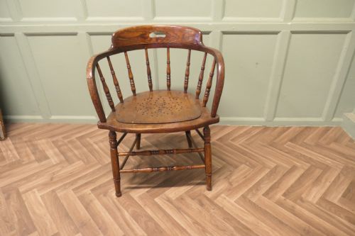 OAK SMOKERS BOW OFFICE OR DESK CHAIR - ADDITIONAL PHOTO 5