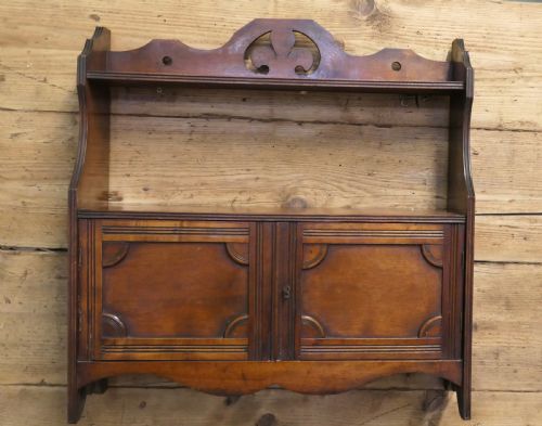 2 DOOR ART DECO DESIGN WALL CABINET WITH SHELF - ADDITIONAL PHOTO 2