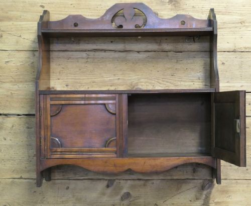2 DOOR ART DECO DESIGN WALL CABINET WITH SHELF - ADDITIONAL PHOTO 5