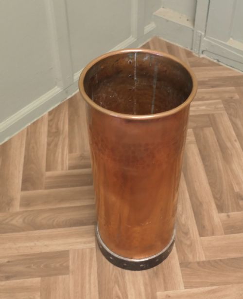 HEAVY HAMMERED AND RIVETED COPPER IRON STICK STAND - ADDITIONAL PHOTO 2