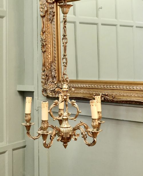 fig 1. A Set of 3 French Gilded Brass Chandeliers