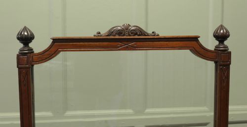 LARGE VICTORIAN CARVED AND GLASS FIRE SCREEN - ADDITIONAL PHOTO 2