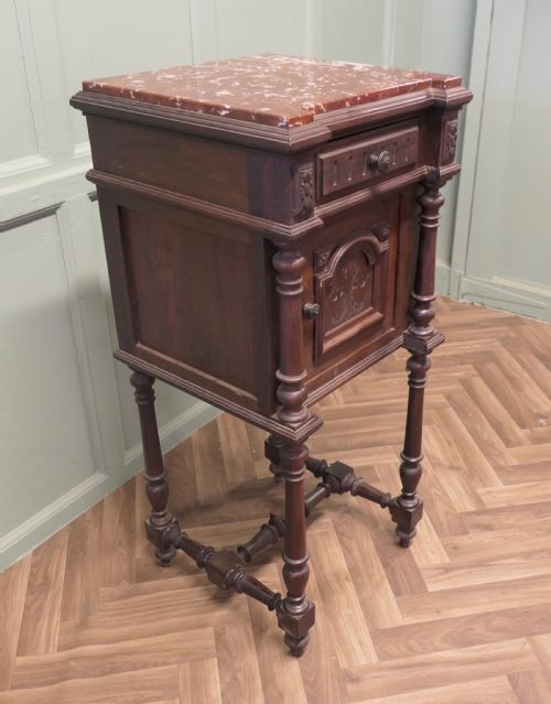 FRENCH CARVED NIGHT TABLE OR SIDE CUPBOARD - ADDITIONAL PHOTO 2