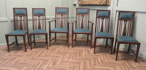 fig 1. Set of 6 Arts and Crafts Dining Chairs