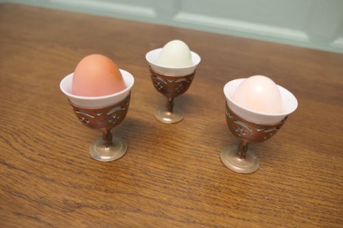 8 ARTS AND CRAFTS COPPER EGG CUPS BY PICARDS - ADDITIONAL PHOTO 5