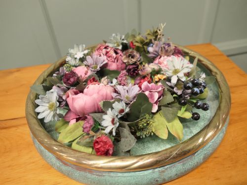 FRENCH BRASS AND COPPER ROSE BOWL - ADDITIONAL PHOTO 5