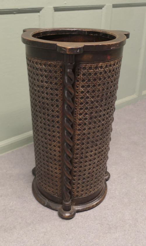 LARGE COUNTRY HOUSE STICK STAND BARLEY TWIST AND BERGERE - ADDITIONAL PHOTO 1