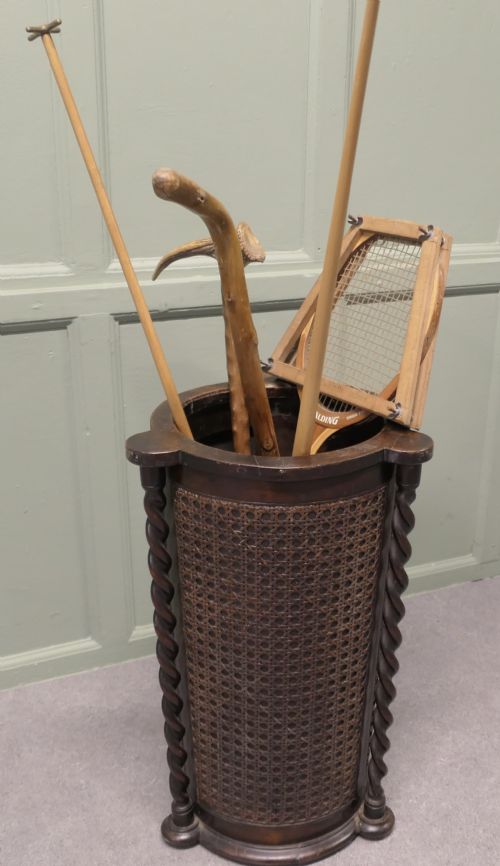 LARGE COUNTRY HOUSE STICK STAND BARLEY TWIST AND BERGERE - ADDITIONAL PHOTO 2