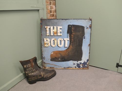 TRADITIONAL LARGE IRON HANGING PUB SIGN THE BOOT - ADDITIONAL PHOTO 1