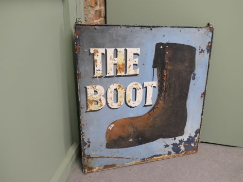 TRADITIONAL LARGE IRON HANGING PUB SIGN THE BOOT - ADDITIONAL PHOTO 4