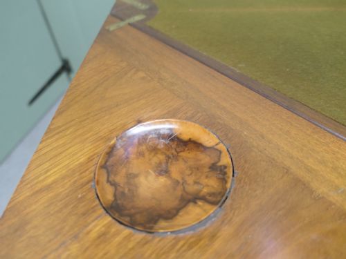LATE VICTORIAN ENVELOPE CARD TABLE WITH GAMING WELLS - ADDITIONAL PHOTO 4