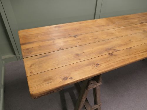 8FT ELM HARVEST TABLE FROM SOUTH WEST FRANCE CHRISTMAS DINNER PICNIC BARBECUE - ADDITIONAL PHOTO 6