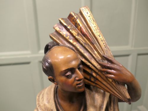 PLASTER SCULPTURE OF A SAMURAI WARRIOR - ADDITIONAL PHOTO 2