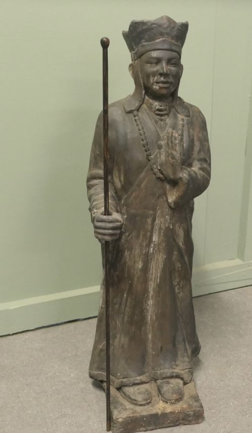 3 DIMENSIONAL TERRACOTTA STATUE KHMER OR CAMBODIAN PRIEST - ADDITIONAL PHOTO 1