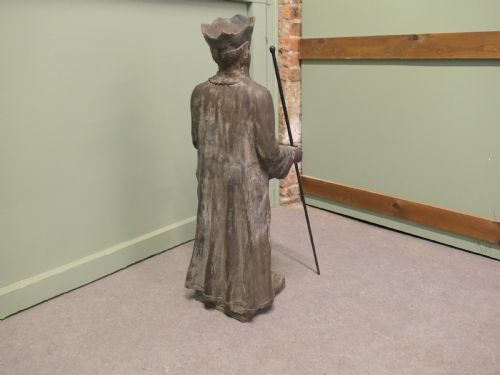 3 DIMENSIONAL TERRACOTTA STATUE KHMER OR CAMBODIAN PRIEST - ADDITIONAL PHOTO 4