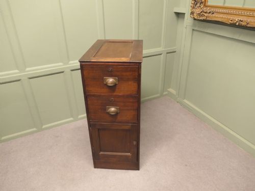 19TH CENTURY HEAVY BANKERS DRAWERS AND SAFE CUPBOARD PEDESTAL STRONG CUPBOARD - ADDITIONAL PHOTO 1