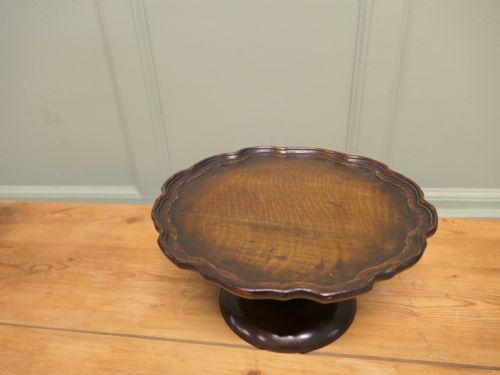 ART DECO OAK LAZY SUSAN TAZZA - ADDITIONAL PHOTO 3