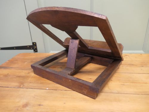 GOOD LARGE FRENCH OAK BOOK REST OR MUSIC STAND LUTRIN - ADDITIONAL PHOTO 2