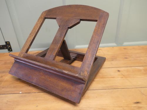 GOOD LARGE FRENCH OAK BOOK REST OR MUSIC STAND LUTRIN - ADDITIONAL PHOTO 3