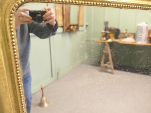 FRENCH 19TH CENTURY LOUIS PHILIPPE GOLD MIRROR - ADDITIONAL PHOTO 3