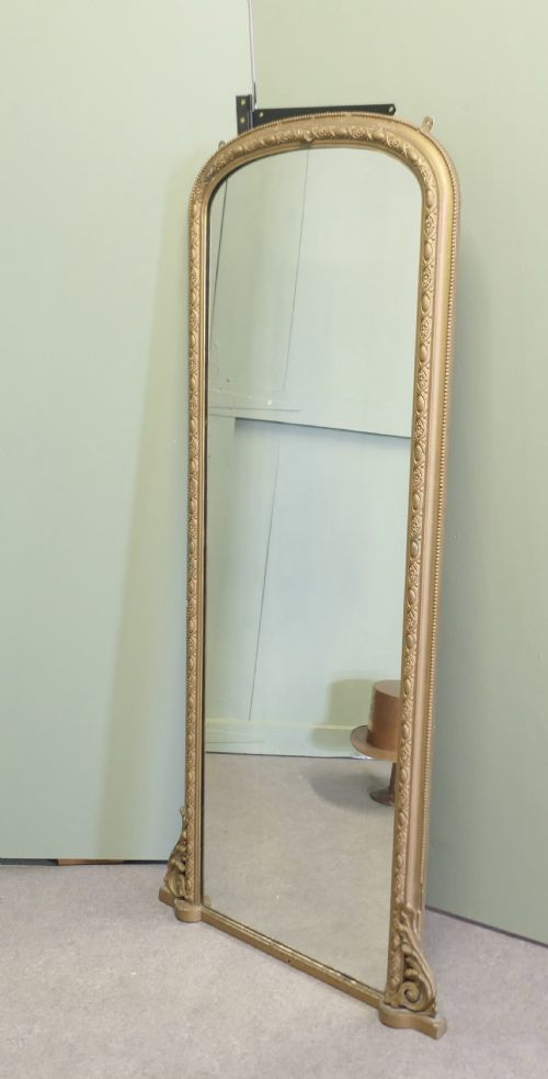 FULL LENGTH FRENCH 19TH CENTURY LOUIS PHILIPPE WALL MIRROR - ADDITIONAL PHOTO 1