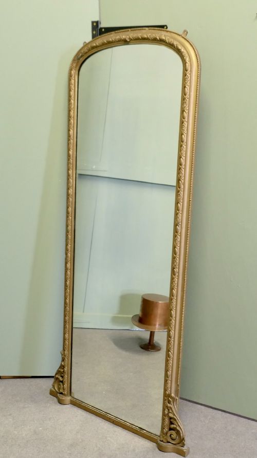 FULL LENGTH FRENCH 19TH CENTURY LOUIS PHILIPPE WALL MIRROR - ADDITIONAL PHOTO 4