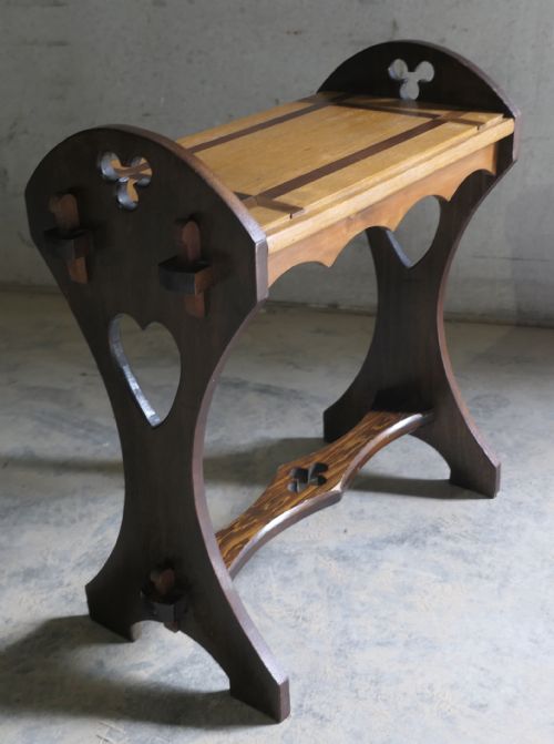 ARTS AND CRAFTS OAK APPRENTICE PIECE WINDOW SEAT - ADDITIONAL PHOTO 3
