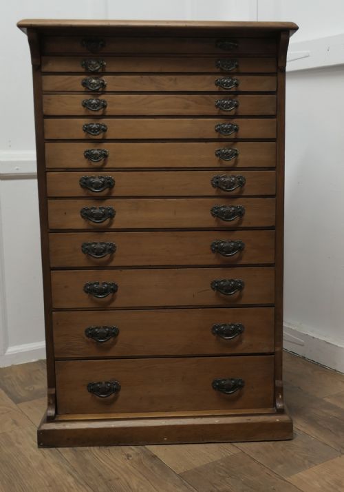 ARTS AND CRAFTS PINE COLLECTORS CABINET FILING DRAWERS - ADDITIONAL PHOTO 1