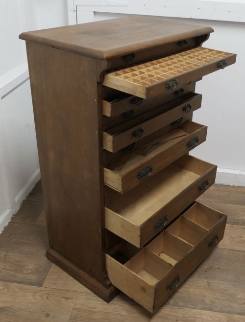 ARTS AND CRAFTS PINE COLLECTORS CABINET FILING DRAWERS - ADDITIONAL PHOTO 2