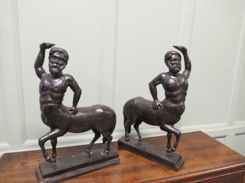 A Pair of 18th Century Carved Oak Centaurs