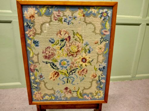 METAMORPHIC EMBROIDERED FIRE SCREEN OCCASIONAL TABLE - ADDITIONAL PHOTO 3
