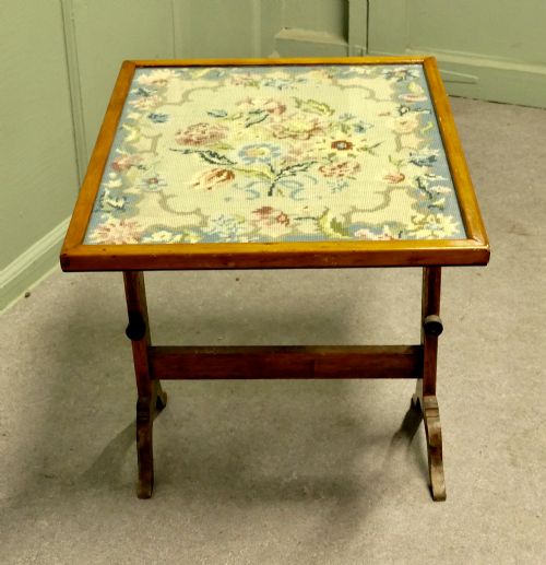 METAMORPHIC EMBROIDERED FIRE SCREEN OCCASIONAL TABLE - ADDITIONAL PHOTO 6