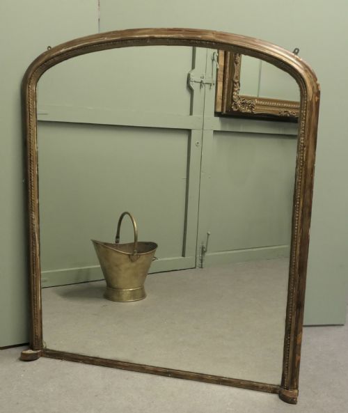 VERY LARGE VICTORIAN OVERMANTEL MIRROR - ADDITIONAL PHOTO 2
