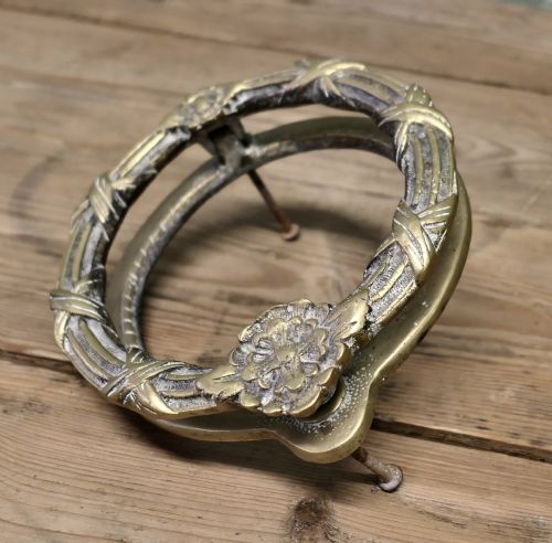 LARGE HEAVY BRASS RING DOOR KNOCKER - ADDITIONAL PHOTO 4