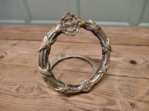 LARGE HEAVY BRASS RING DOOR KNOCKER - ADDITIONAL PHOTO 5