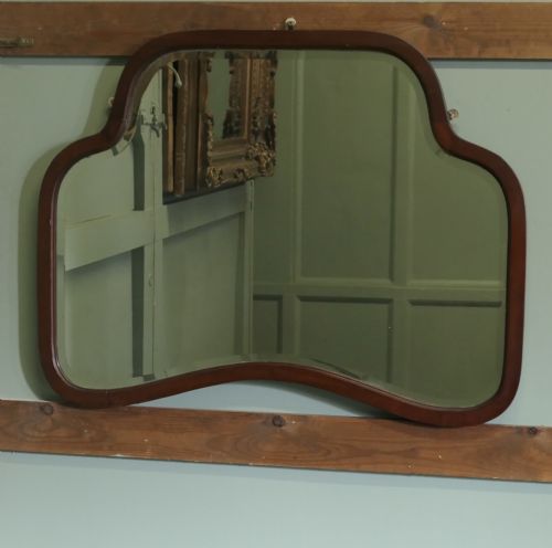 AN ATTRACTIVE ART DECO WALNUT MIRROR - ADDITIONAL PHOTO 4