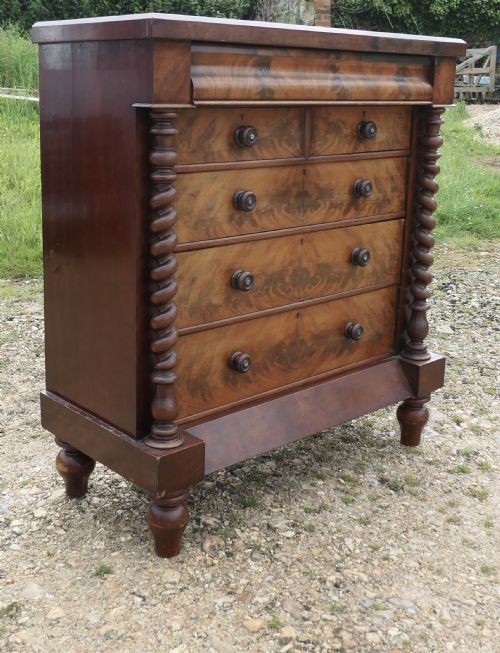 BIG VICTORIAN MAHOGANY CHEST OF DRAWERS SCOTCH CHEST - ADDITIONAL PHOTO 1