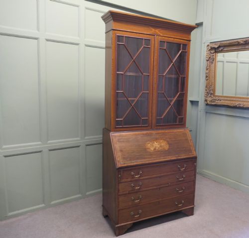 A GOOD QUALITY EDWARDIAN BUREAU BOOKCASE - ADDITIONAL PHOTO 1