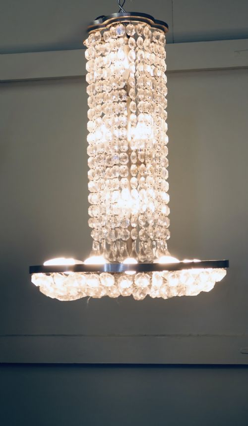 VERY LARGE FRENCH EMPIRE STYLE ART DECO CHANDELIER - ADDITIONAL PHOTO 3